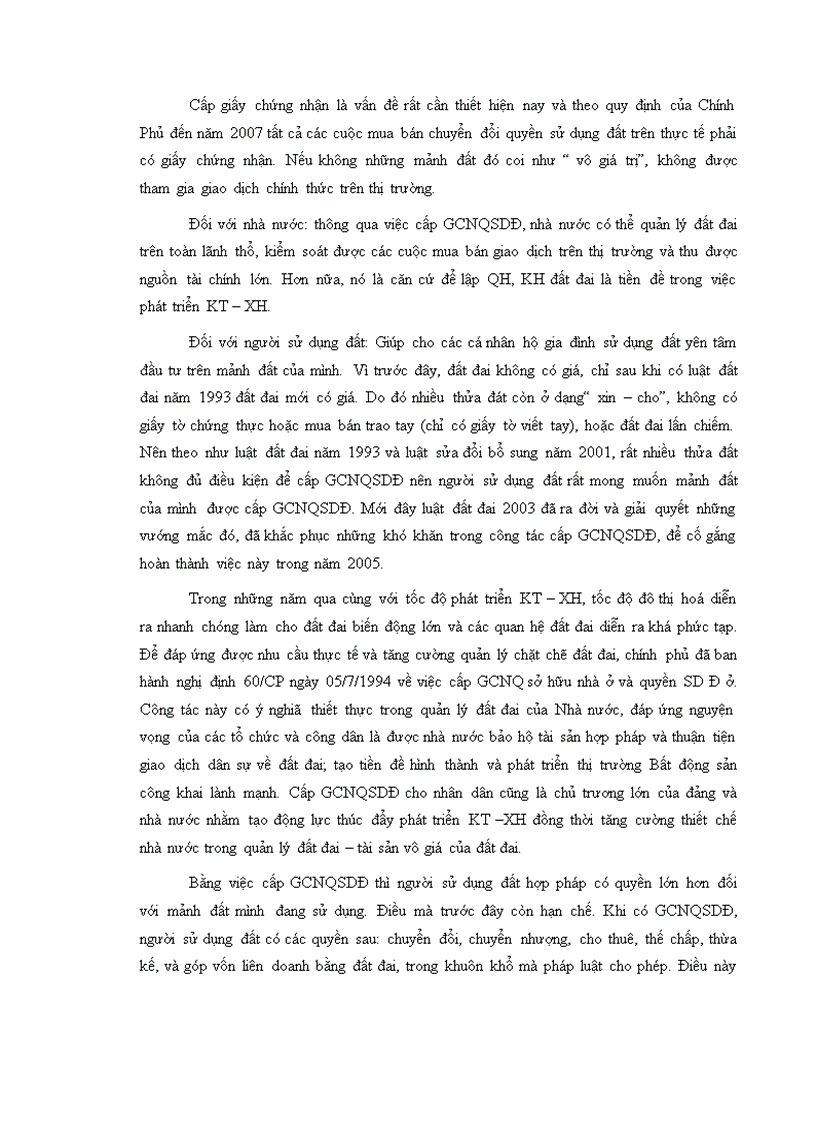 image for page Cơ sở khoa học của việc cấp GCNQSDĐ ở cho hộ gia đình cá nhân đang sử dụng đất