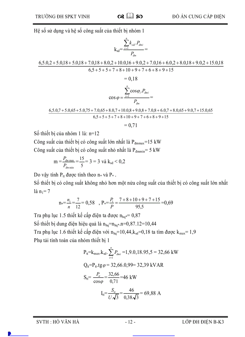 image for page Thiết kế hệ thống cung cấp điện cho phân xưởng cắt gọt kim loại số 1 và toàn bộ nhà máy cơ khí Vinh