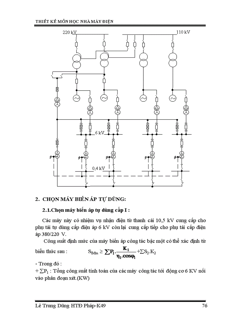 image for page Thiết kế phần điện của nhà máy nhiệt điện công suất 240 MW