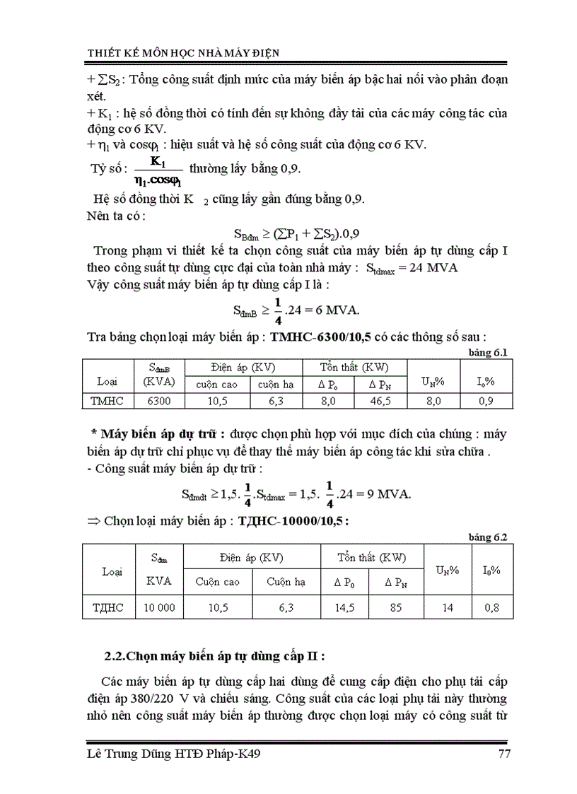 image for page Thiết kế phần điện của nhà máy nhiệt điện công suất 240 MW