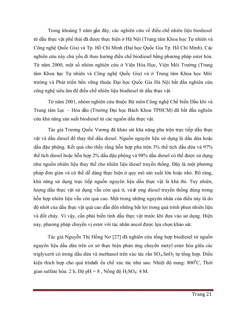 image for page Mô phỏng và tối ưu hóa quá trình chuyển hóa biodiesel từ mỡ cá trên cơ sở ngôn ngữ lập trình matlab