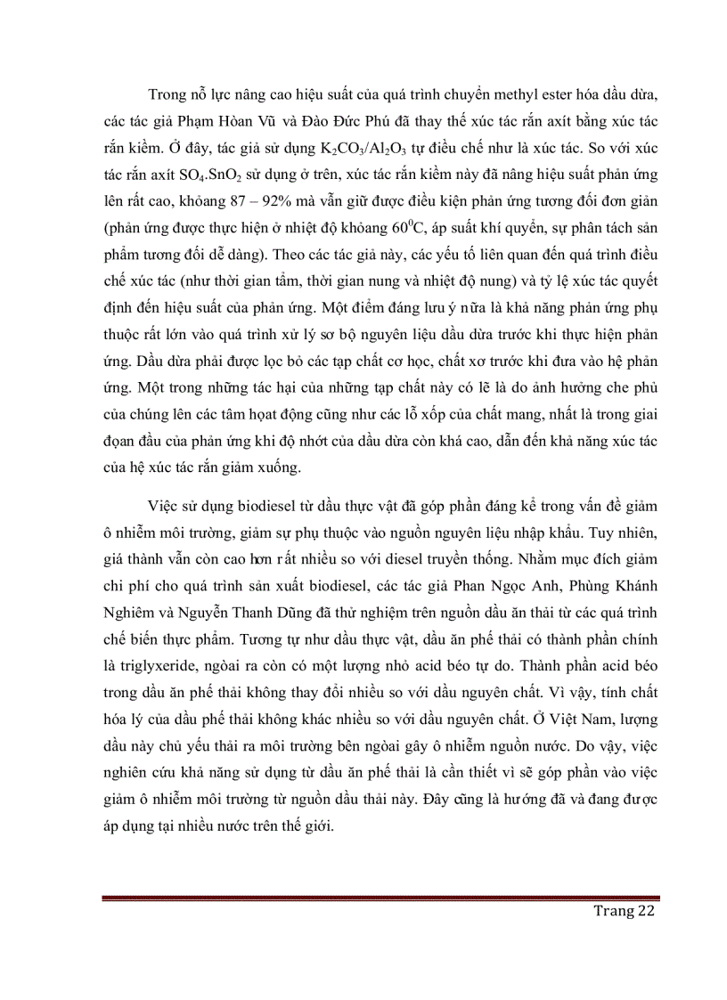 image for page Mô phỏng và tối ưu hóa quá trình chuyển hóa biodiesel từ mỡ cá trên cơ sở ngôn ngữ lập trình matlab