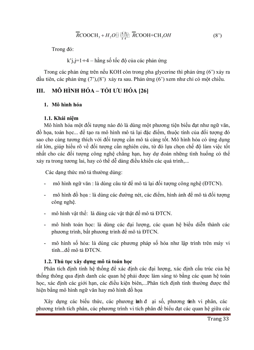 image for page Mô phỏng và tối ưu hóa quá trình chuyển hóa biodiesel từ mỡ cá trên cơ sở ngôn ngữ lập trình matlab