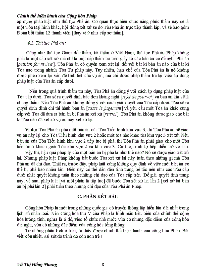 image for page Phân tích chính thể cộng hòa lưỡng tính đang hiện hành tại cộng hòa Pháp