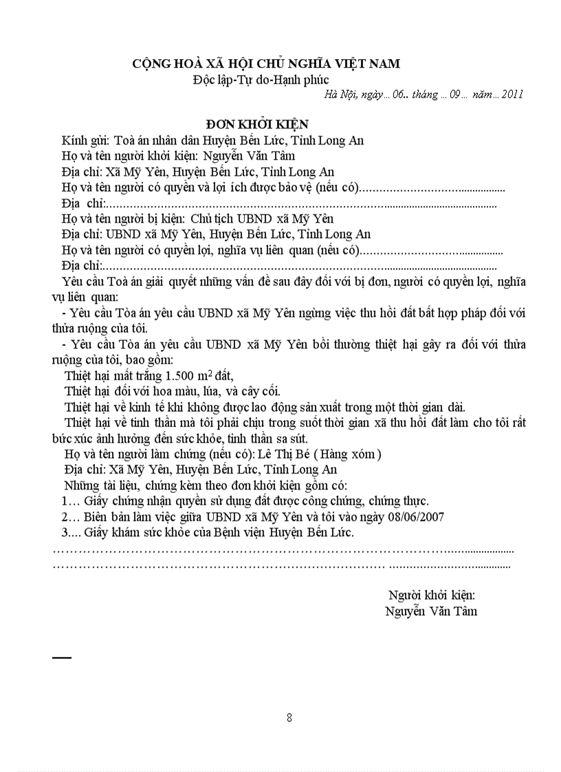 image for page Tình huống bài tập học kỳ Luật Đất đai