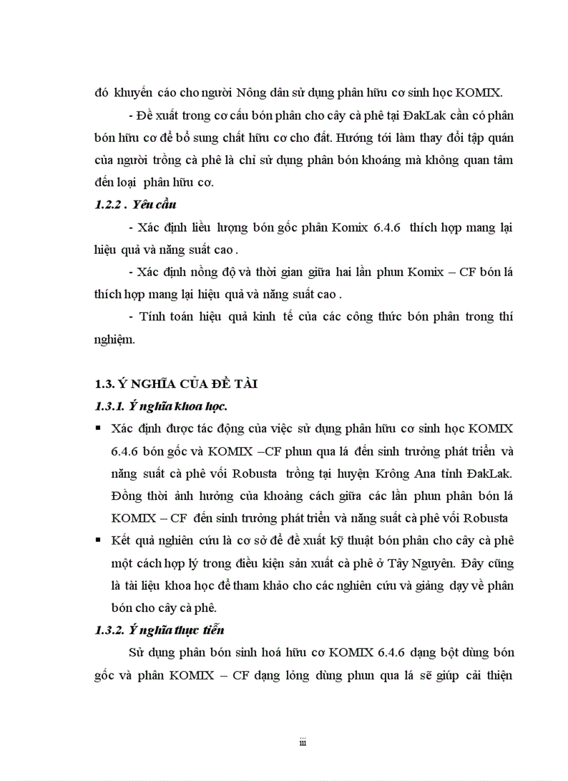 image for page Luận văn thạc sỹ Nghiên cứu kỹ thuật bón phân KOMIX nhằm tăng năng suất cho cây cà phê Robusta tại Huyện Krông Ana tỉnh ĐakLak