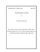 Thực trạng về khẩu phần ở trẻ em và kiến thức về dinh dưỡng của các cô giáo Trường Mầm non Đại Mỗ B huyện Từ Liêm Hà Nội năm 2010