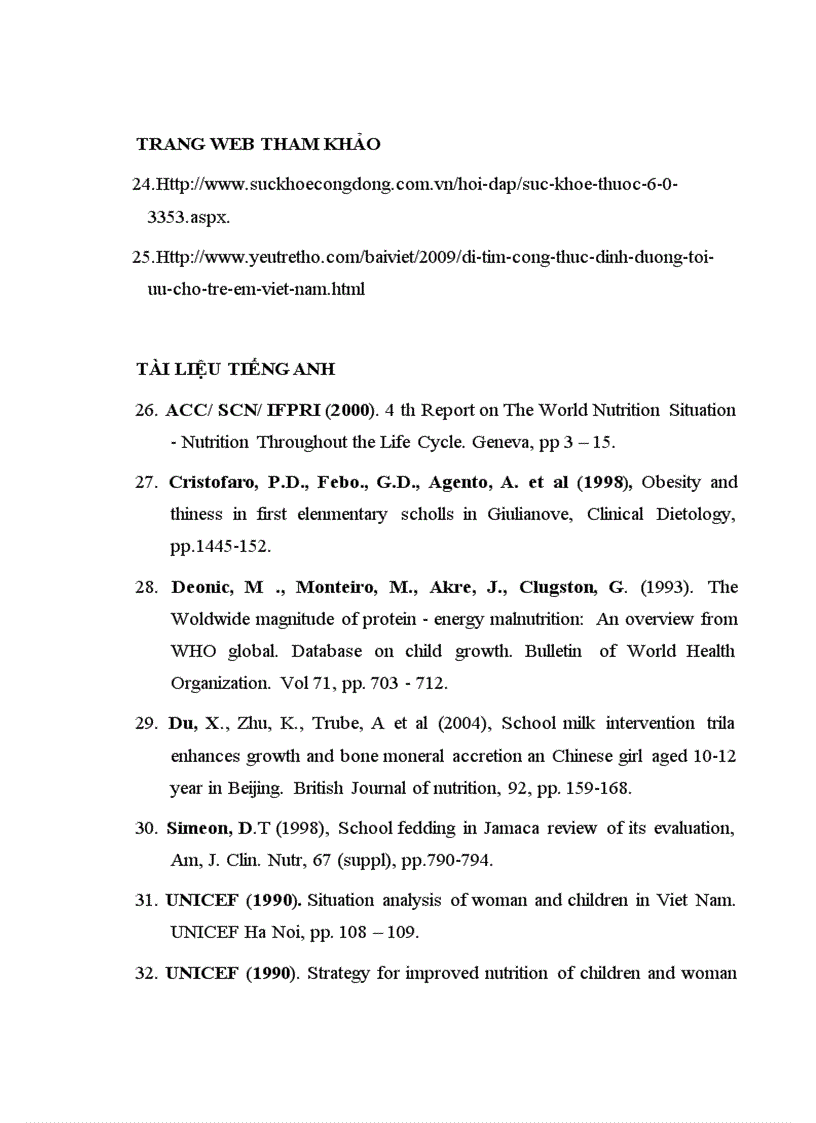 image for page Thực trạng về khẩu phần ở trẻ em và kiến thức về dinh dưỡng của các cô giáo Trường Mầm non Đại Mỗ B huyện Từ Liêm Hà Nội năm 2010
