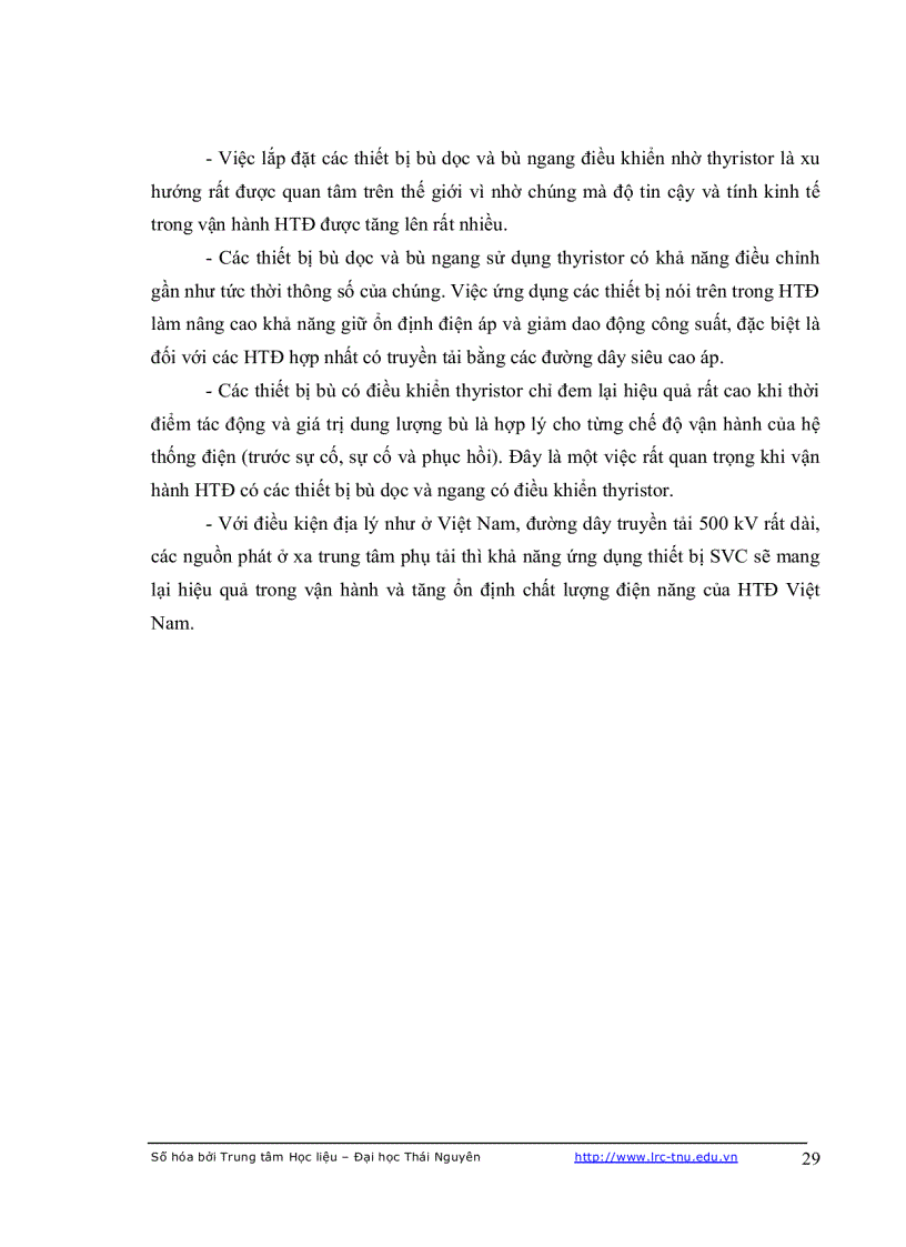 image for page Điều khiển thiết bị bù tĩnh svc và ứng dụng trong việc nâng cao cho ổn định chất lượng điện năng của hệ thống điện
