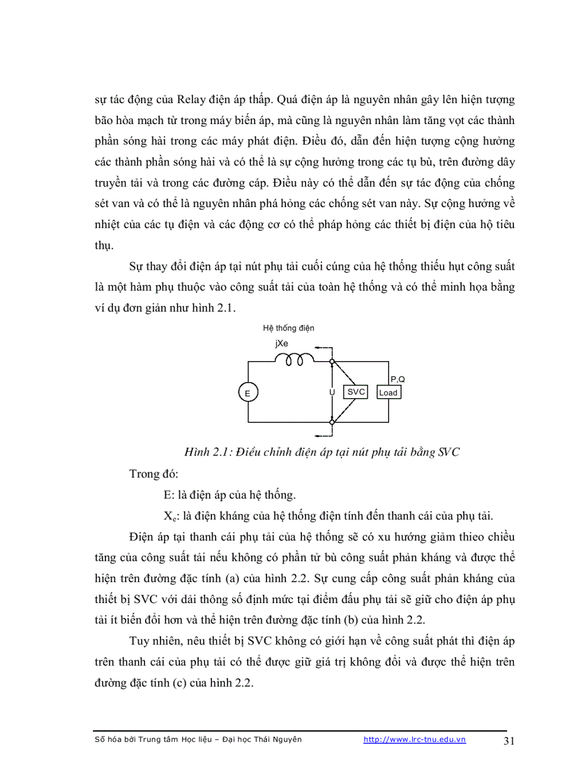 image for page Điều khiển thiết bị bù tĩnh svc và ứng dụng trong việc nâng cao cho ổn định chất lượng điện năng của hệ thống điện