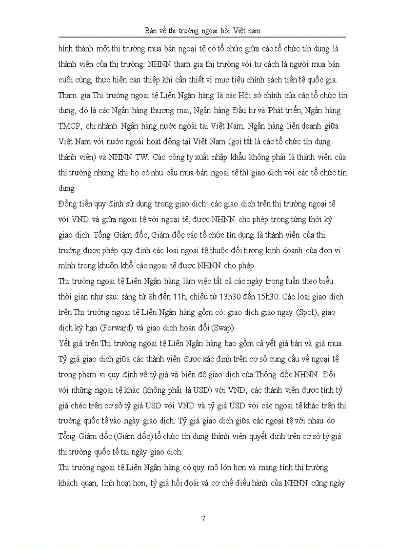 image for page Bàn về thị trường ngoại hối Việt Nam