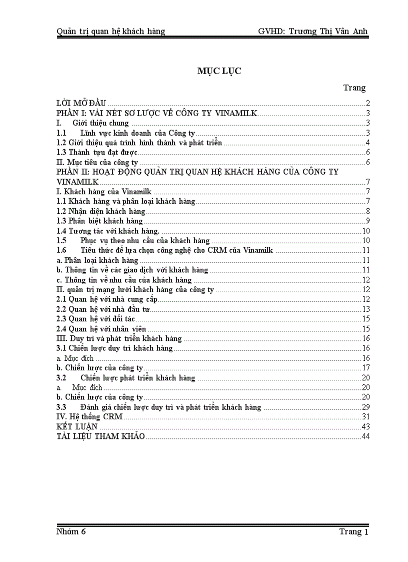 image for page Hoạt động quản trị khách hàng của công ty vinamilk