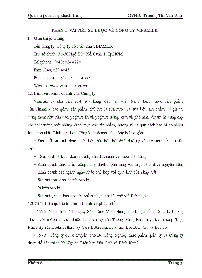 image for page Hoạt động quản trị khách hàng của công ty vinamilk