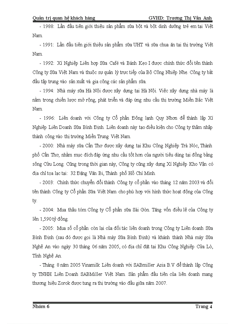 image for page Hoạt động quản trị khách hàng của công ty vinamilk