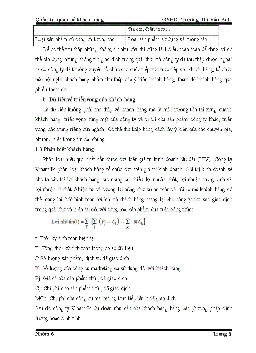 image for page Hoạt động quản trị khách hàng của công ty vinamilk