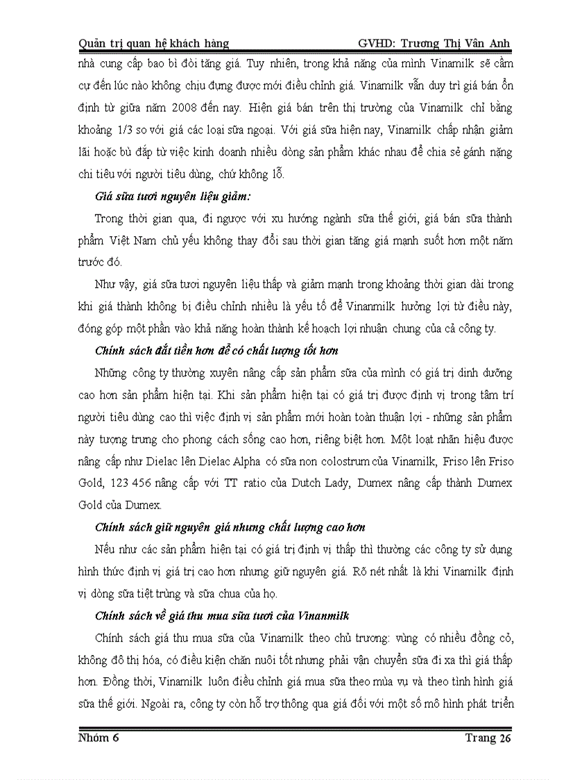 image for page Hoạt động quản trị khách hàng của công ty vinamilk