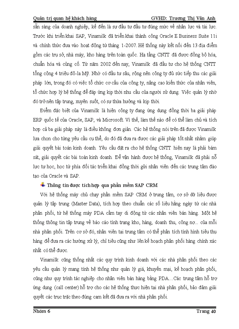 image for page Hoạt động quản trị khách hàng của công ty vinamilk