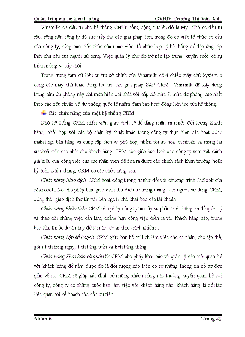 image for page Hoạt động quản trị khách hàng của công ty vinamilk