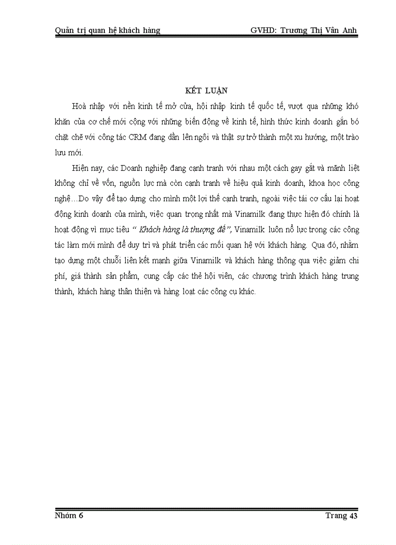image for page Hoạt động quản trị khách hàng của công ty vinamilk
