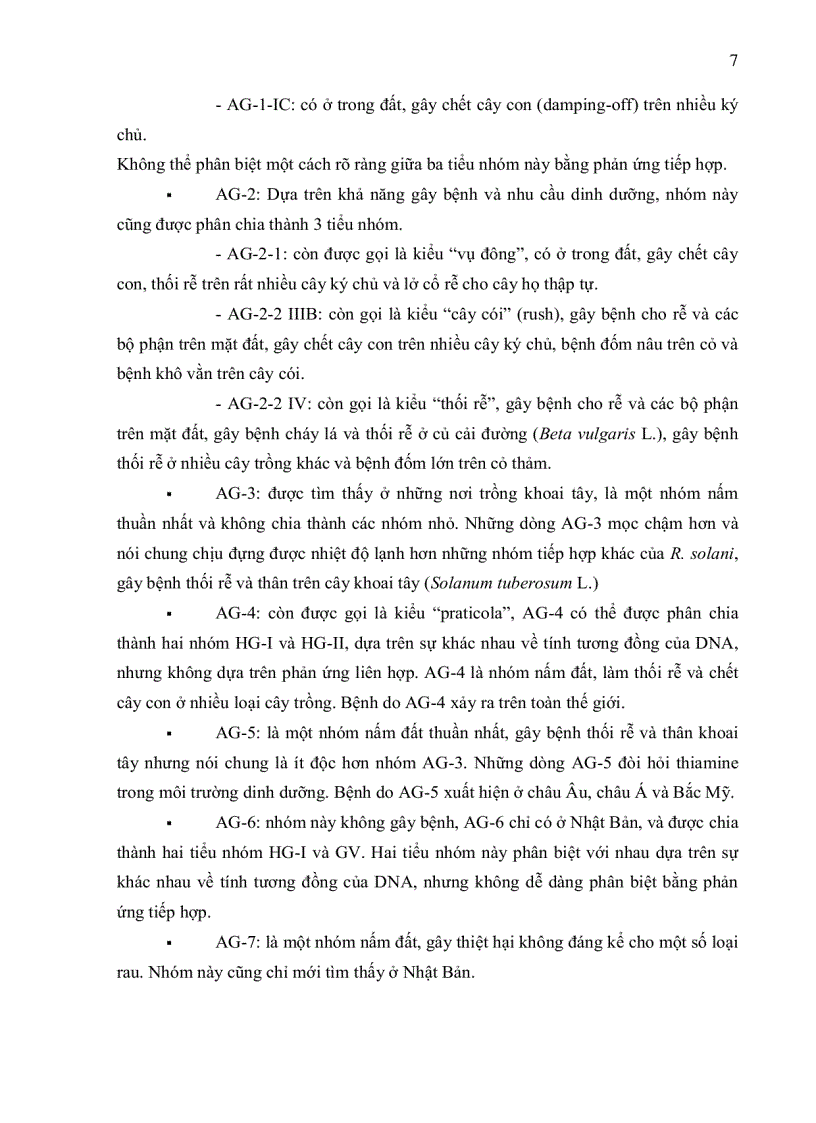 image for page Sử dụng kỹ thuật rflp khảo sát sự đa dạng di truyền của nấm Rhizoctonia solani phân lập từ nhiều cây ký chủ khác nhau