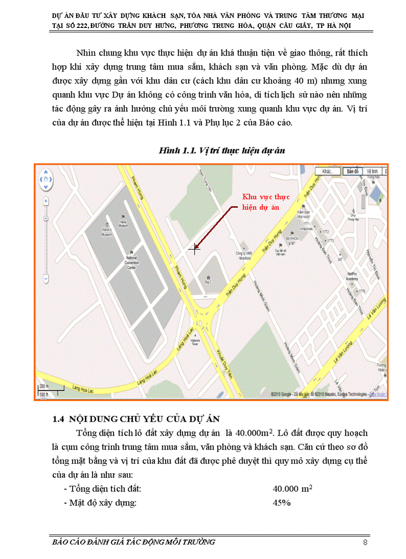 image for page Đánh giá tác động môi trường dự án đầu tư xây dựng khách sạn tòa nhà văn phòng và trung tâm thương mại tại số 222 đường trần duy hưng phương trung hòa quận cầu giấy tp hà nội