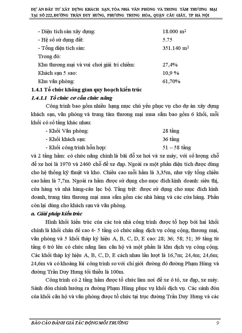 image for page Đánh giá tác động môi trường dự án đầu tư xây dựng khách sạn tòa nhà văn phòng và trung tâm thương mại tại số 222 đường trần duy hưng phương trung hòa quận cầu giấy tp hà nội