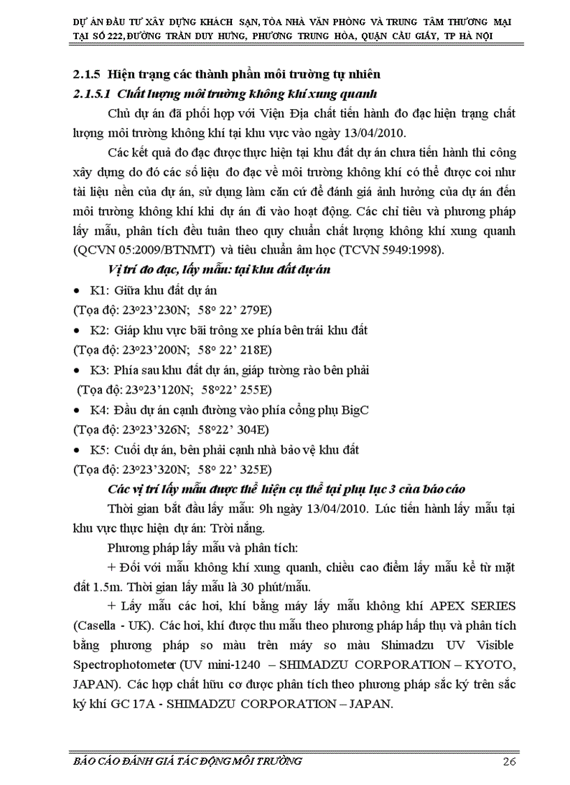 image for page Đánh giá tác động môi trường dự án đầu tư xây dựng khách sạn tòa nhà văn phòng và trung tâm thương mại tại số 222 đường trần duy hưng phương trung hòa quận cầu giấy tp hà nội