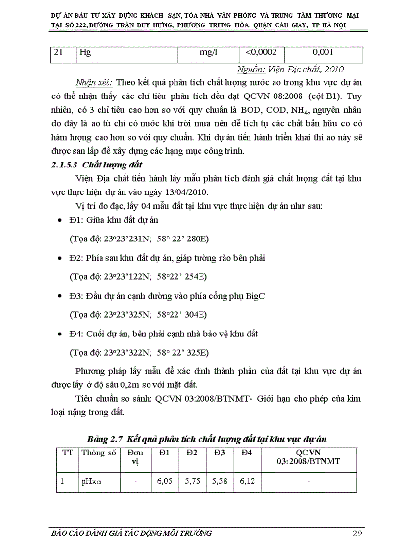 image for page Đánh giá tác động môi trường dự án đầu tư xây dựng khách sạn tòa nhà văn phòng và trung tâm thương mại tại số 222 đường trần duy hưng phương trung hòa quận cầu giấy tp hà nội