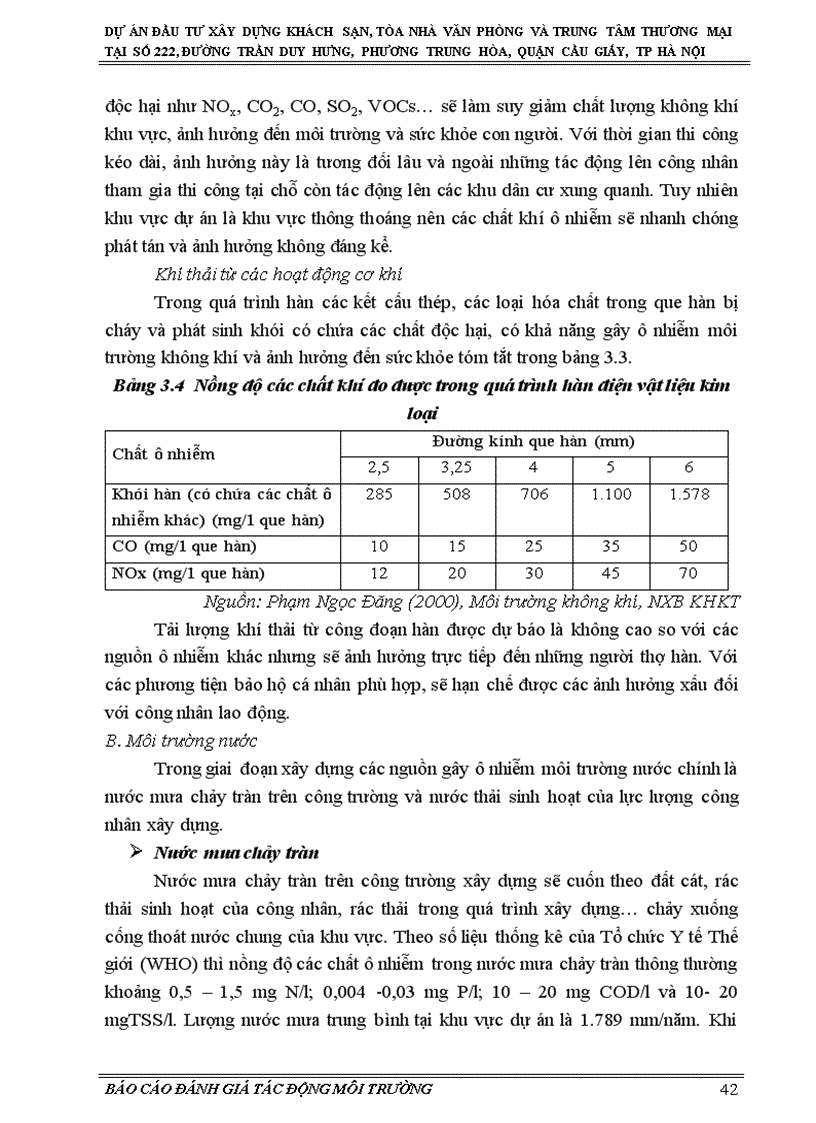 image for page Đánh giá tác động môi trường dự án đầu tư xây dựng khách sạn tòa nhà văn phòng và trung tâm thương mại tại số 222 đường trần duy hưng phương trung hòa quận cầu giấy tp hà nội