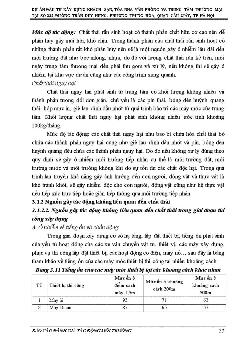 image for page Đánh giá tác động môi trường dự án đầu tư xây dựng khách sạn tòa nhà văn phòng và trung tâm thương mại tại số 222 đường trần duy hưng phương trung hòa quận cầu giấy tp hà nội
