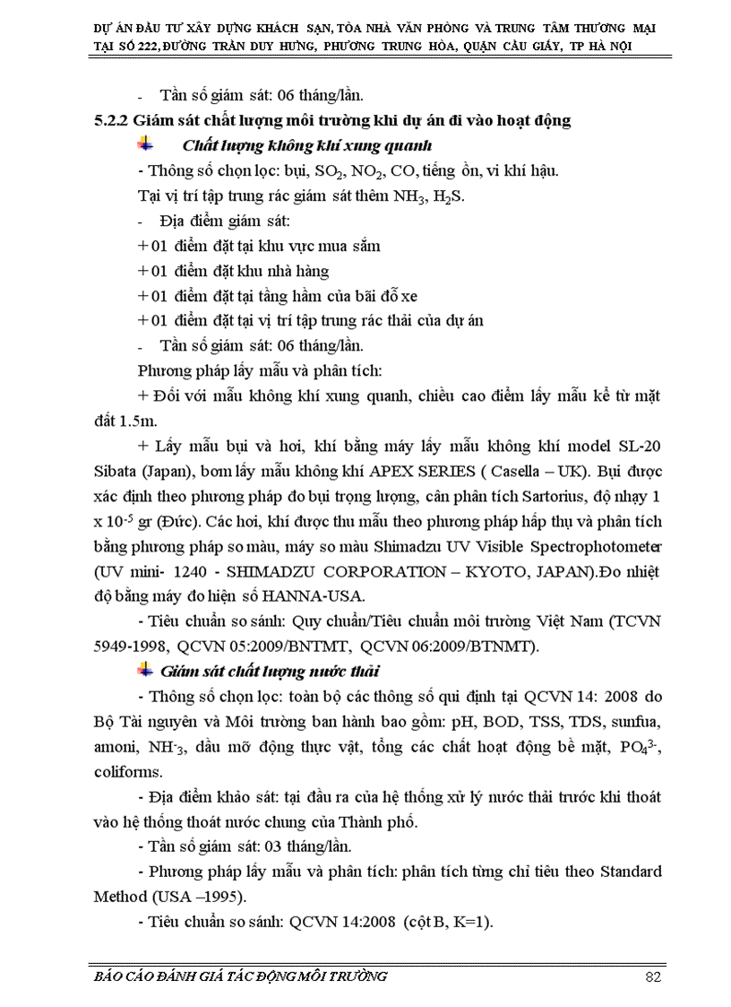 image for page Đánh giá tác động môi trường dự án đầu tư xây dựng khách sạn tòa nhà văn phòng và trung tâm thương mại tại số 222 đường trần duy hưng phương trung hòa quận cầu giấy tp hà nội
