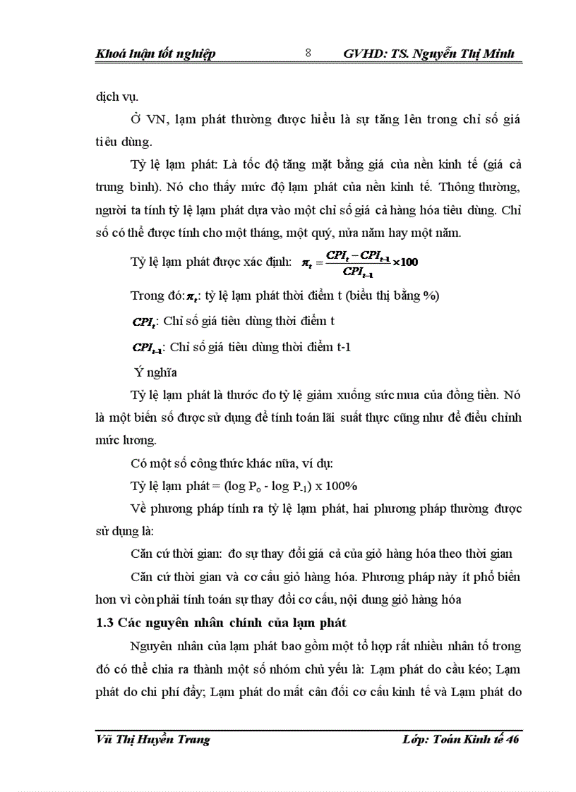 image for page Sử dụng mô hình Kinh tế lượng phân tích tác động của một số yếu tố cơ bản tới lạm phát và dự báo lạm phát ở Việt Nam