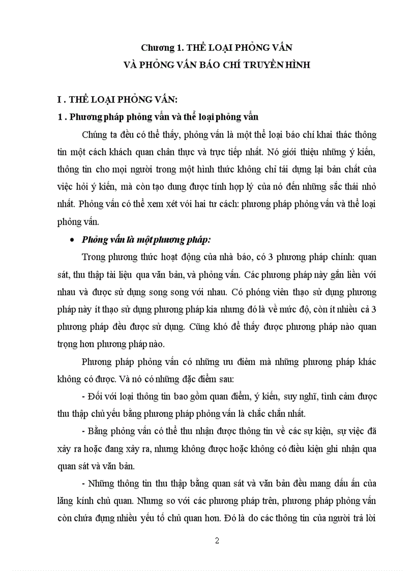 image for page Thể loại phỏng vấn trong báo chí truyền hình