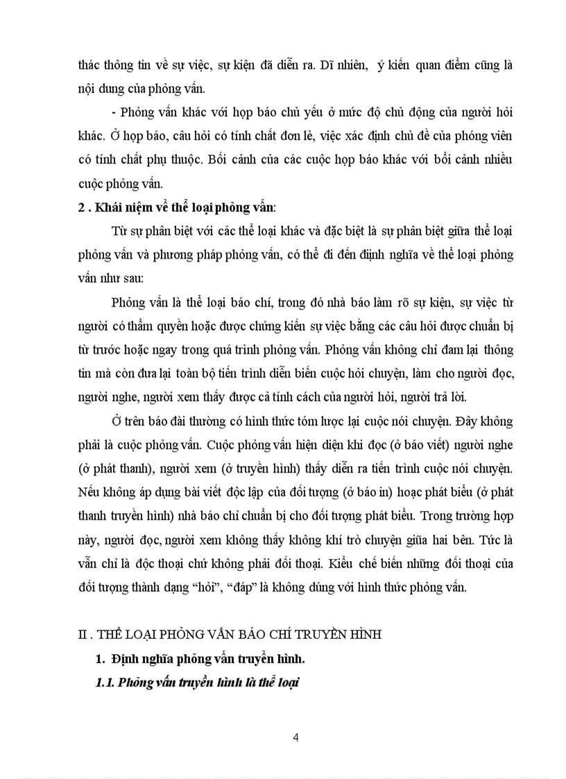 image for page Thể loại phỏng vấn trong báo chí truyền hình