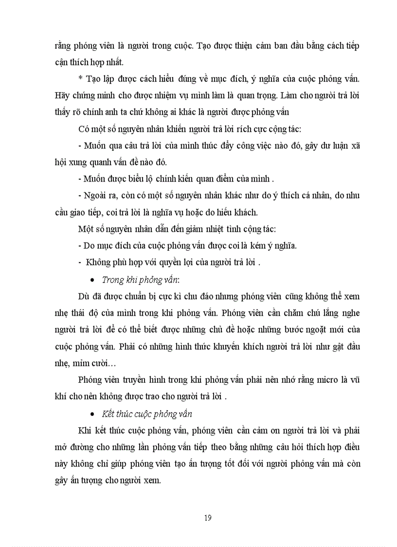 image for page Thể loại phỏng vấn trong báo chí truyền hình