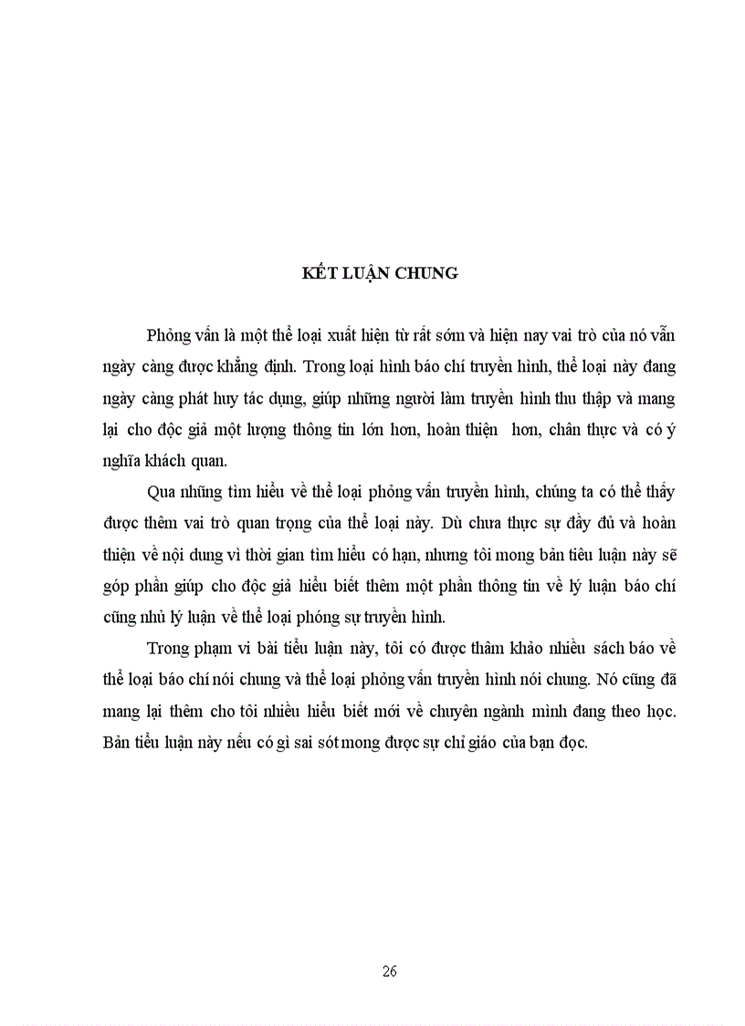 image for page Thể loại phỏng vấn trong báo chí truyền hình