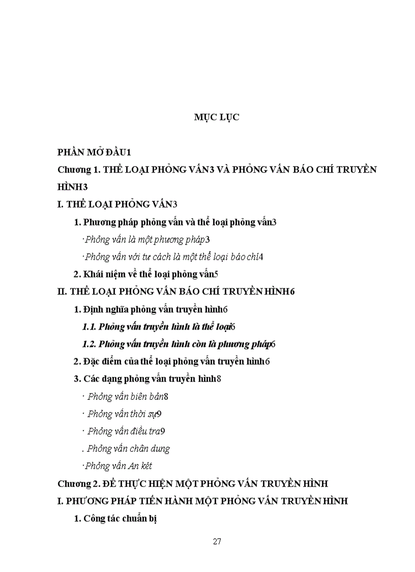 image for page Thể loại phỏng vấn trong báo chí truyền hình