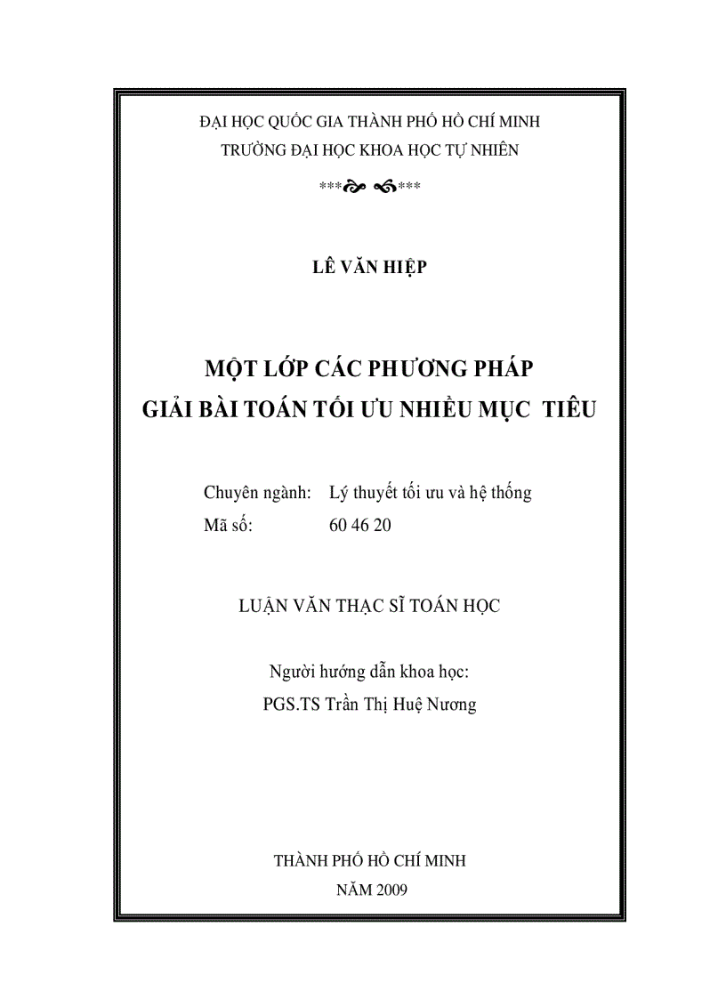 image for page Một lớp các phương pháp giải bài toán tối ưu nhiều mục tiêu