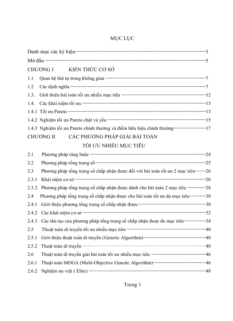 image for page Một lớp các phương pháp giải bài toán tối ưu nhiều mục tiêu