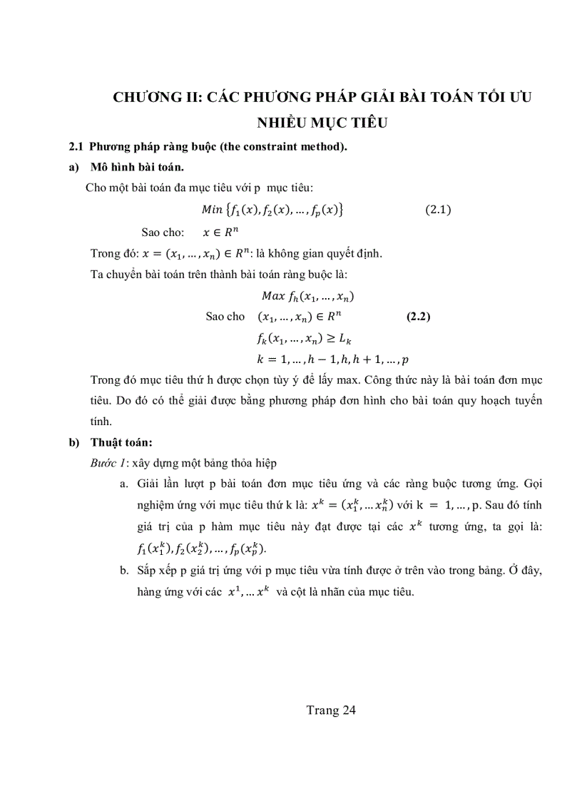 image for page Một lớp các phương pháp giải bài toán tối ưu nhiều mục tiêu
