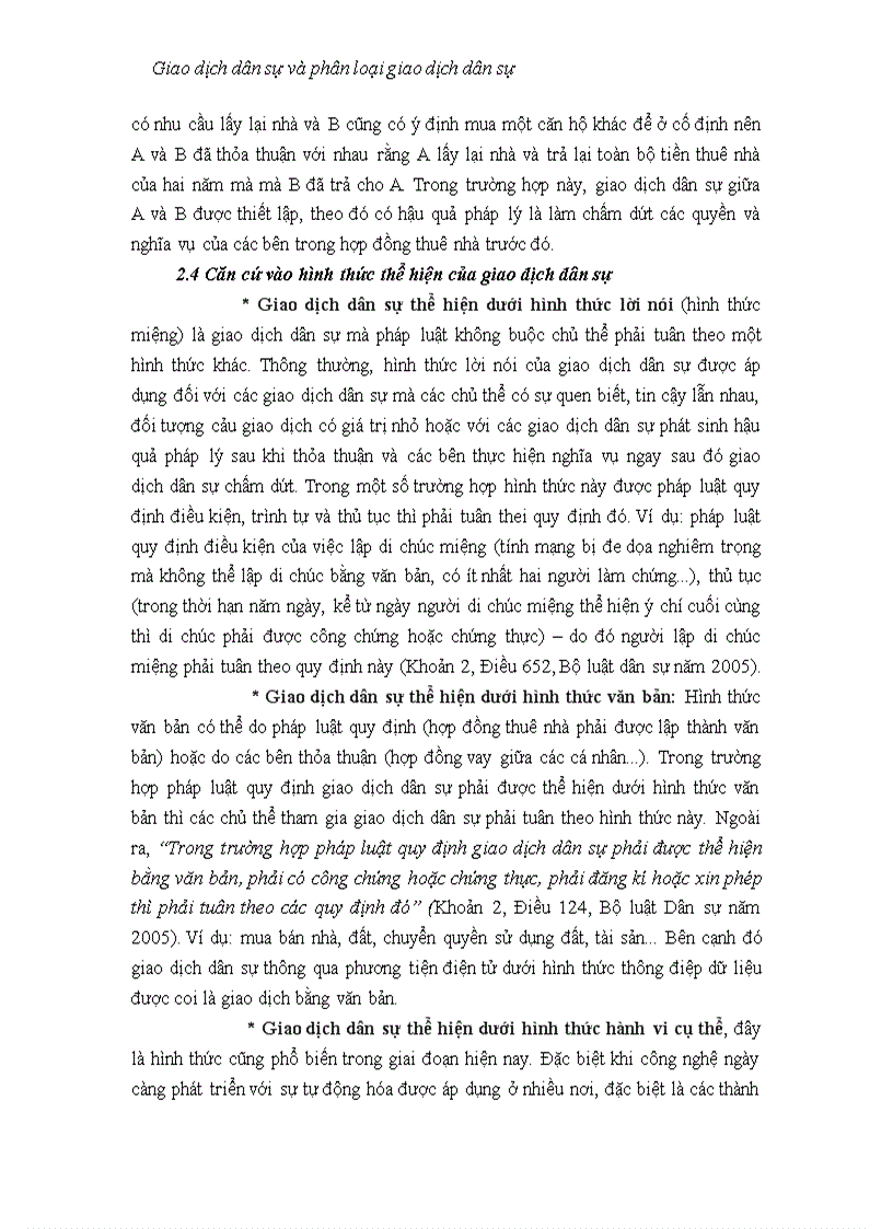 image for page Giao dịch dân sự và phân loại giao dịch dân sự theo quy định của pháp luật hiện hành