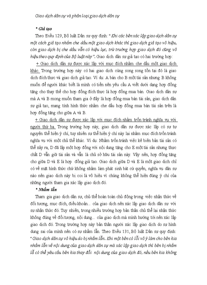 image for page Giao dịch dân sự và phân loại giao dịch dân sự theo quy định của pháp luật hiện hành