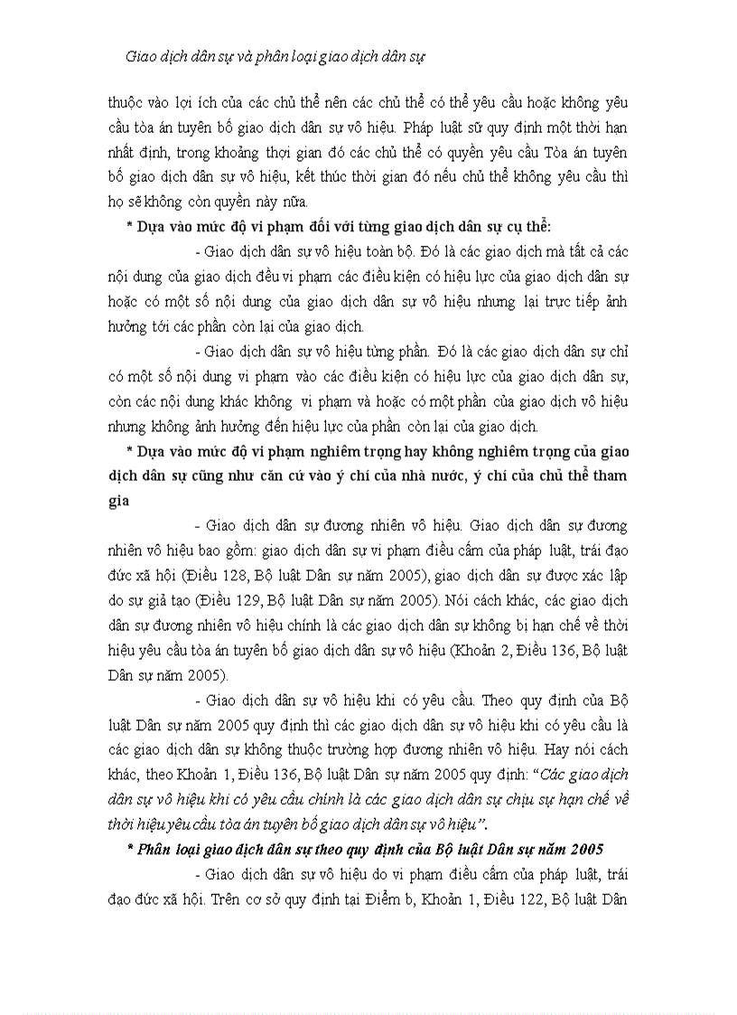 image for page Giao dịch dân sự và phân loại giao dịch dân sự theo quy định của pháp luật hiện hành
