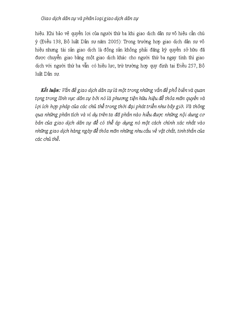 image for page Giao dịch dân sự và phân loại giao dịch dân sự theo quy định của pháp luật hiện hành