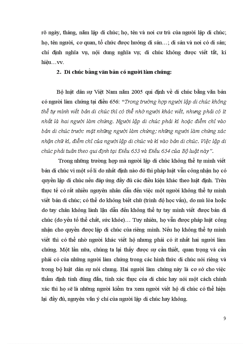 image for page Bài tập lớn Dân sự 1 Hình thức của Di chúc