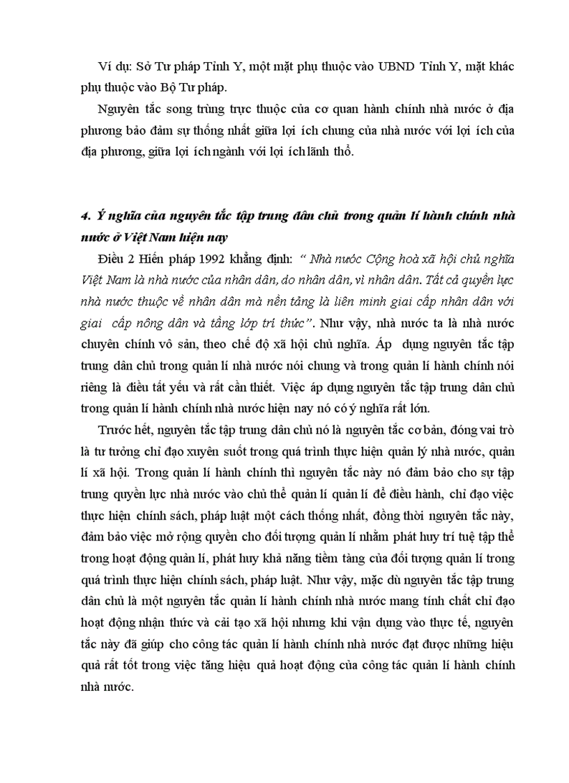 image for page Phân tích nguyên tắc tập trung dân chủ và chỉ ra ý nghĩa của nguyên tắc này trong quản lí hành chính nhà nước ở Việt Nam hiện nay