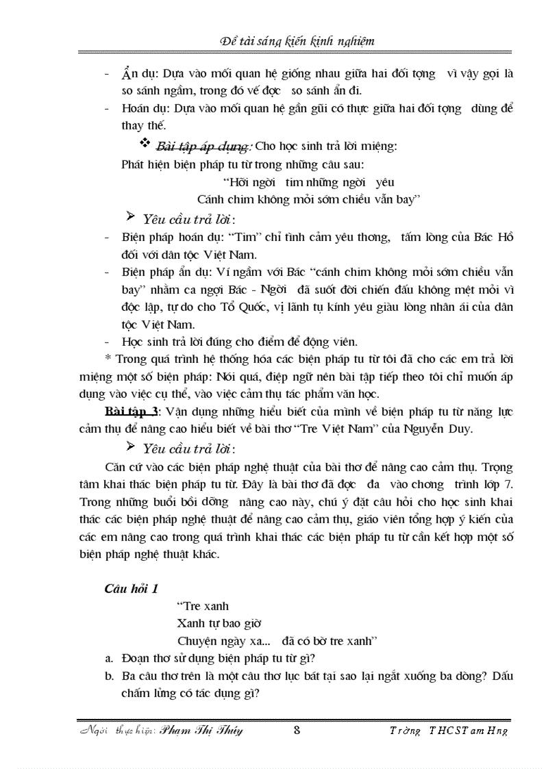 image for page Rèn học sinh kỹ năng cảm thụ văn học qua một số biện pháp tu từ