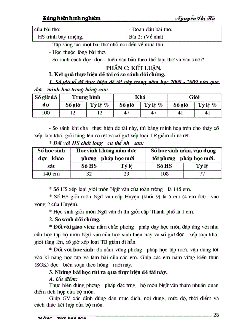 image for page Dạy ngữ văn ở trường THCS theo phương pháp Đọc Hiểu văn bản đảm bảo nguyên tắc tích hợp tích cực trong dạy học