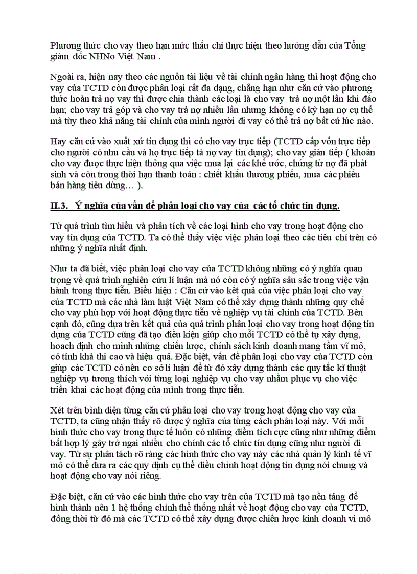 image for page Phân loại cho vay của Tổ chức tín dụng và ý nghĩa của việc phân loại này