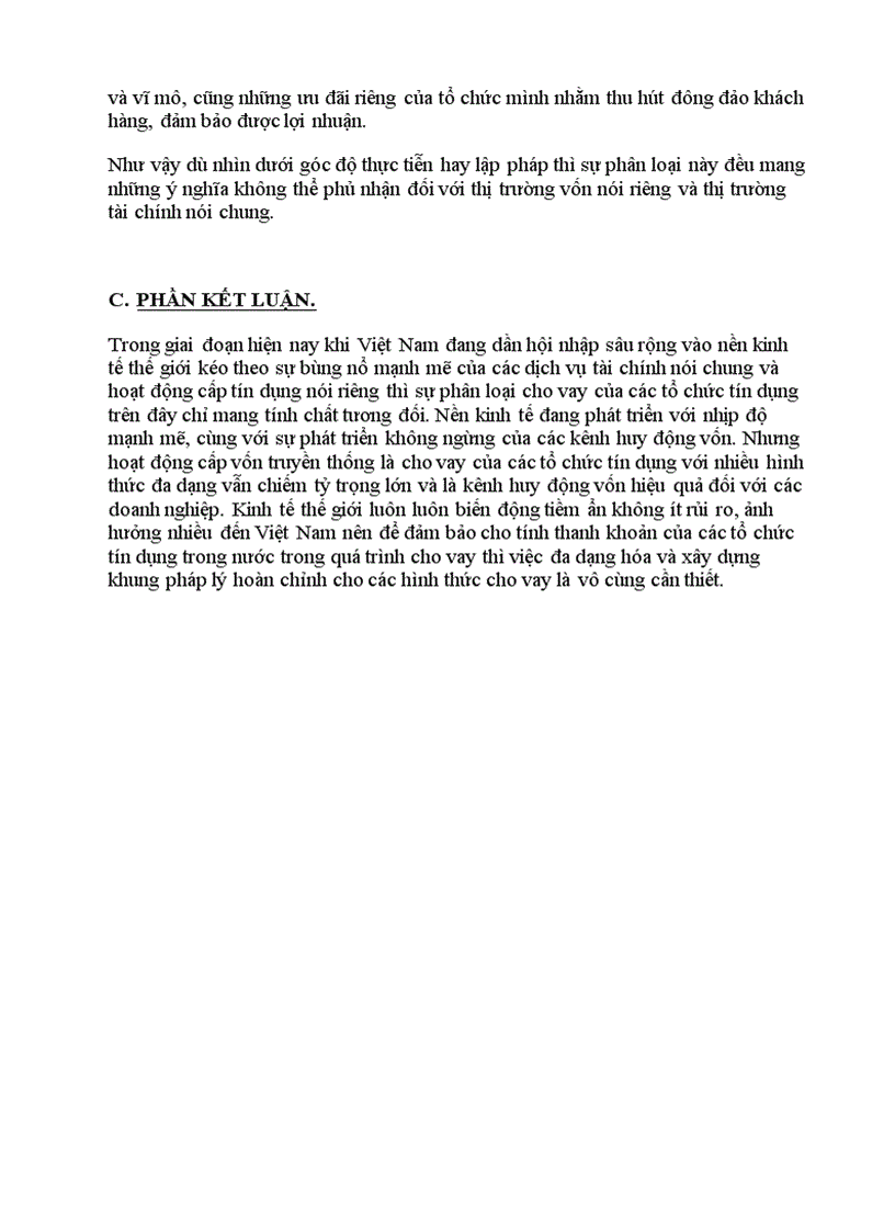 image for page Phân loại cho vay của Tổ chức tín dụng và ý nghĩa của việc phân loại này